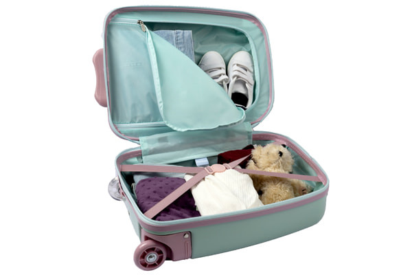 Compartiment met rits in het bovenste deel