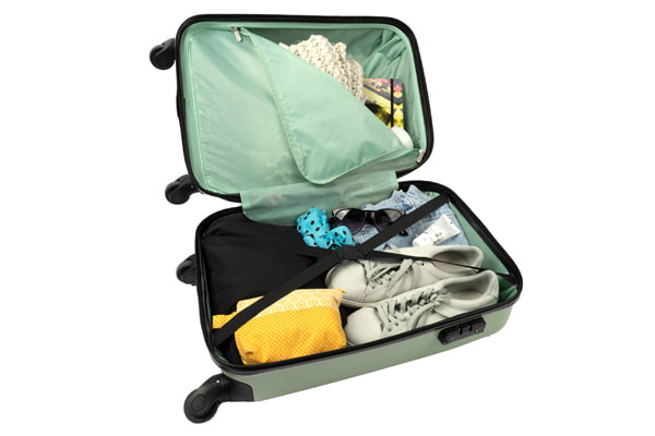 Compartiment met rits in het bovenste deel