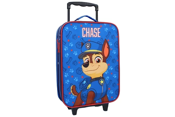 Blauwe koffer met Chase