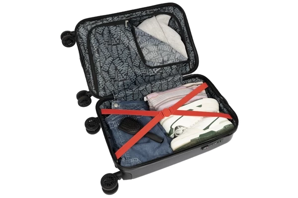 Compartiment met rits in het bovenste deel