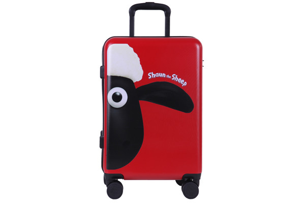 Kinderkoffer Shaun het Schaap rood.