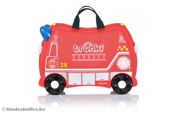 Koffer in de vorm van een brandweer.